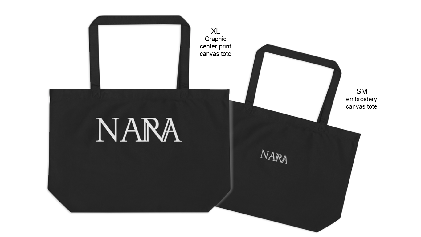 NARA branded tote bags