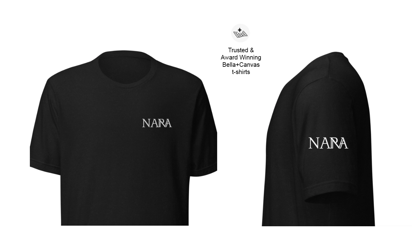 NARA branded embroidery shirt front and sleeve