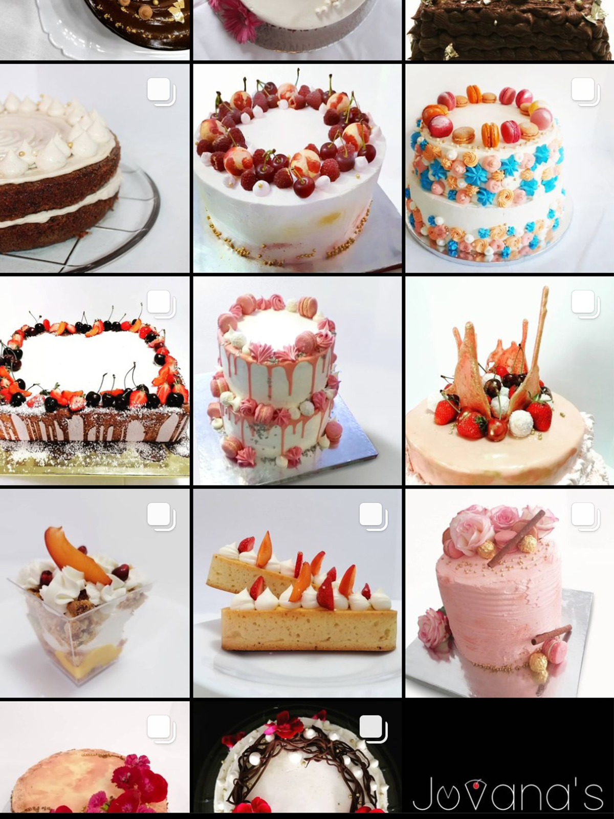 professionally edited cake photos (tiled image)